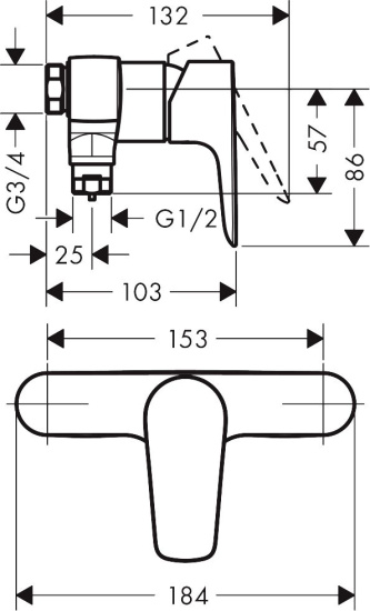 Смеситель для душа Hansgrohe Talis E 71761000