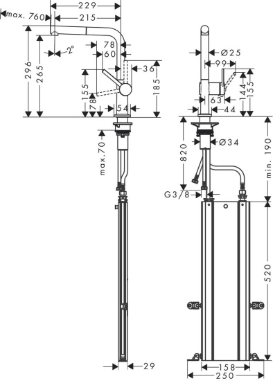 Смеситель для кухни Hansgrohe Talis 72809000 хром