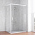 Душевой уголок Vegas Glass ZP+ZPV 140*100 01 01 профиль белый, стекло прозрачное