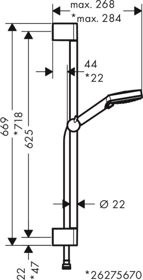 Душевой гарнитур Hansgrohe Vernis Blend 26275000