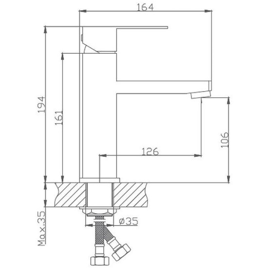 Смеситель для раковины Haiba HB10803 сталь