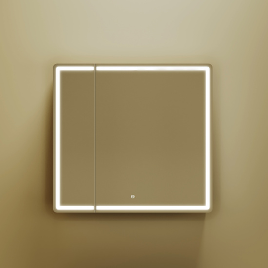 Зеркало-шкаф Sancos Mirror 80 дуб чарльстон, с LED подсветкой