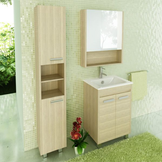 Тумба с раковиной Comforty Марио 60, напольная, сосна лоредо