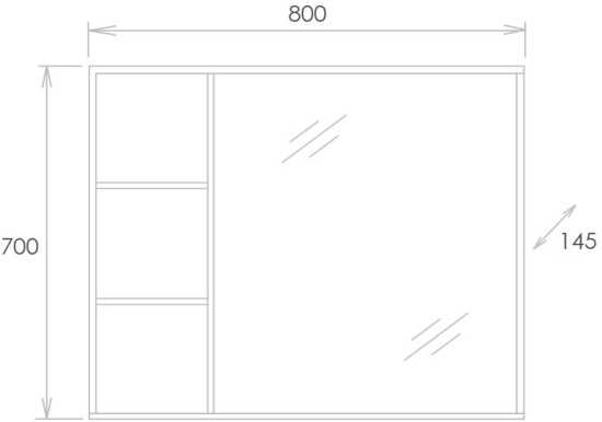 Зеркало Onika Девис 80.00У бетон чикаго