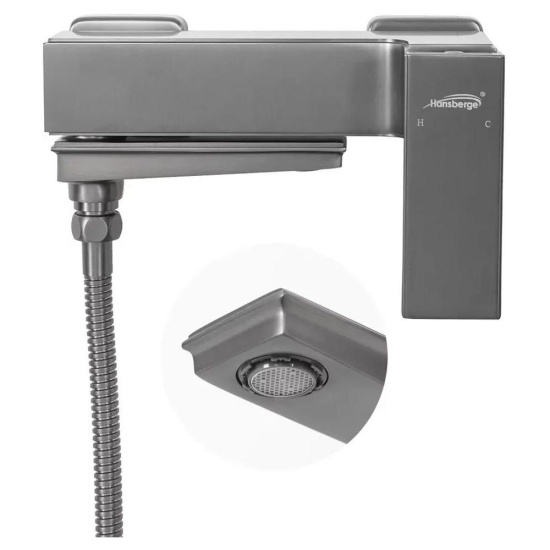 Смеситель для ванны Hansberge H4070BG, графит