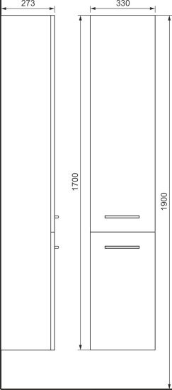 Пенал Raval Quadro 170