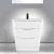 Тумба с раковиной BelBagno Piramide 80 bianco lucido