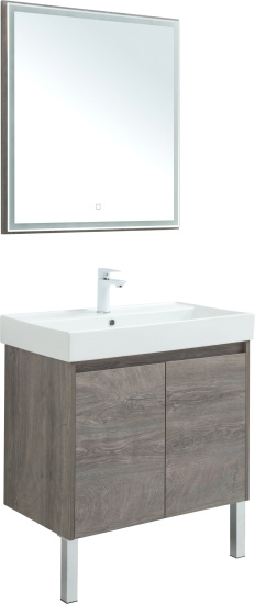 Мебель для ванной Aquanet Nova Lite 75 дуб рошелье, с дверками