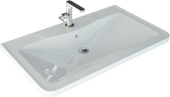 Тумба с раковиной Style Line Атлантика 90 Люкс Plus, напольная, антискрейч