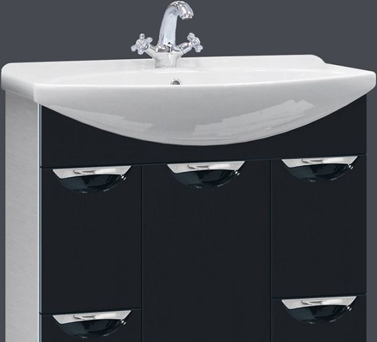 Мебель для ванной Misty Орхидея 85 черная эмаль