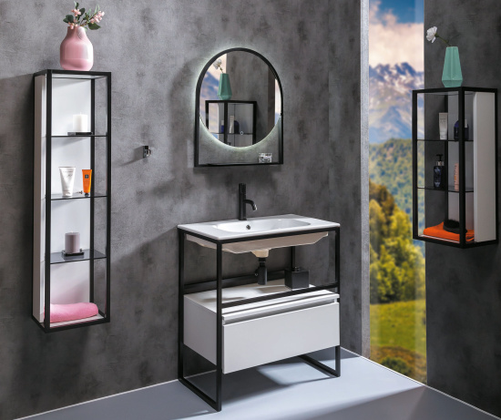 Мебель для ванной Armadi Art Loft 80 белая, напольная
