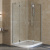 Душевой уголок Vegas Glass AFS-F Lux 120*100 07 01 R профиль матовый хром, стекло прозрачное