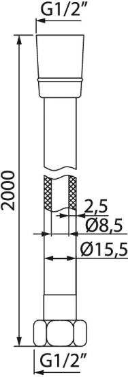 Душевой шланг Iddis A50611 2.0 200 см