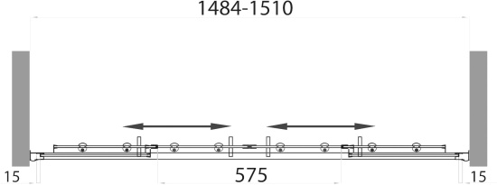 Шторка на ванну BelBagno Uno VF 2 150/145 M Cr
