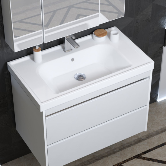 Тумба с раковиной Opadiris Фреш 80 белая