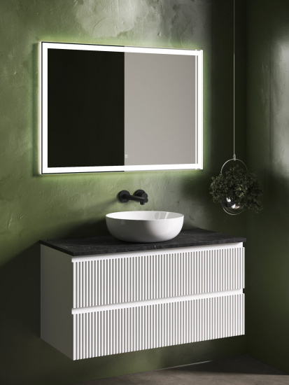 Тумба с раковиной Sancos Snob R 100 Bianco SNR100W, подвесная