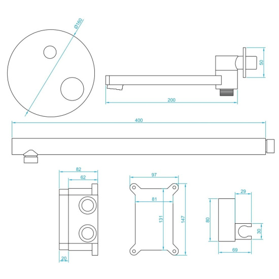 Душевая система RGW Shower Panels SP-55G