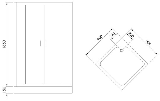 Душевой уголок Royal Bath RB 90HP-T
