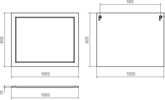 Зеркало Misty Лейла 100 белое