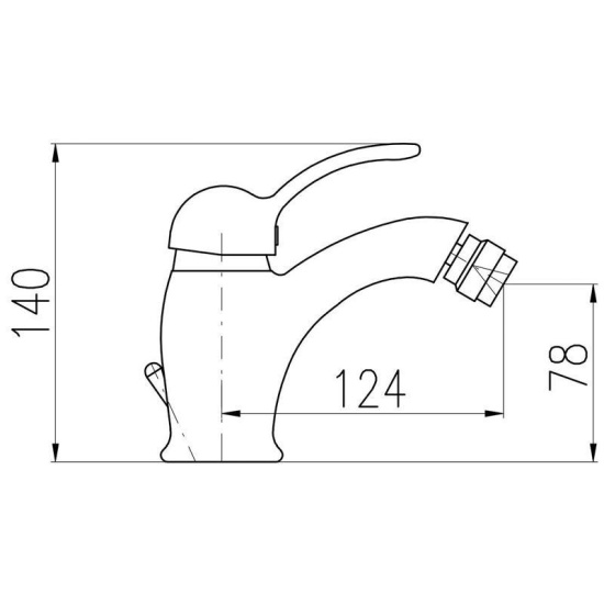 Смеситель для биде Rav Slezak Labe L045.5KZ, золото