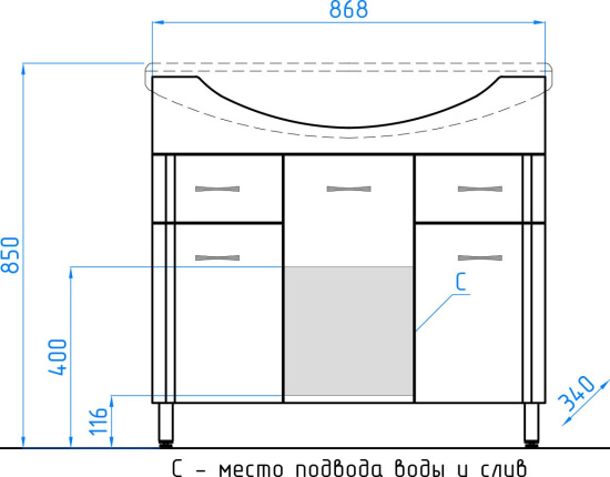 Мебель для ванной Style Line Эко Стандарт №26 90 белая