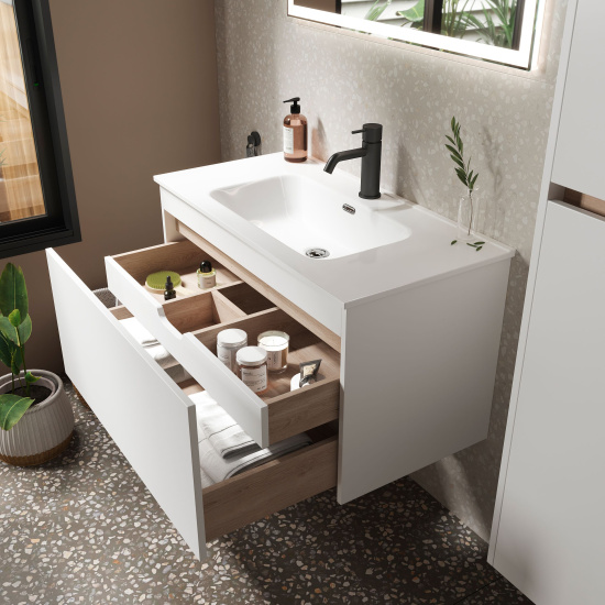 Мебель для ванной Sancos Smart 60 белый глянец
