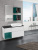 Тумба с раковиной Villeroy & Boch Finion 120 glossy white, cedar matt, внутренняя подсветка, настенная подсветка