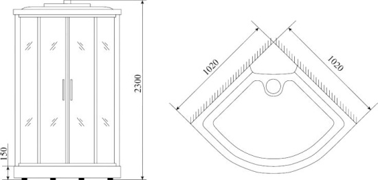 Душевая кабина Timo Lux TL-1503