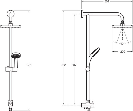 Душевой комплект Jacob Delafon Aleo E72351-CP + E45893-CP