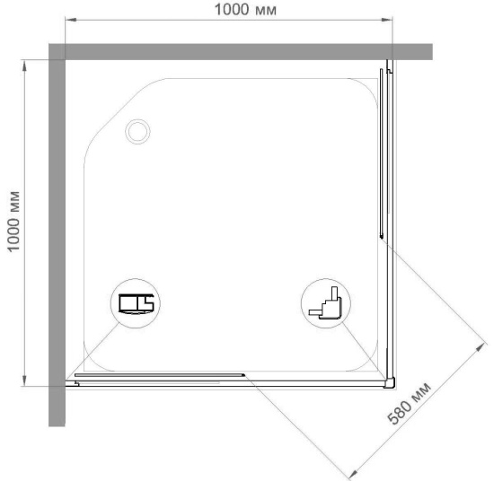 Душевой уголок Royal Bath HPD RB100 HPD-T-CH 100x100