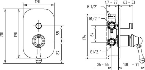 Смеситель для ванны Migliore Maya ML.MAY-8972.CR хром