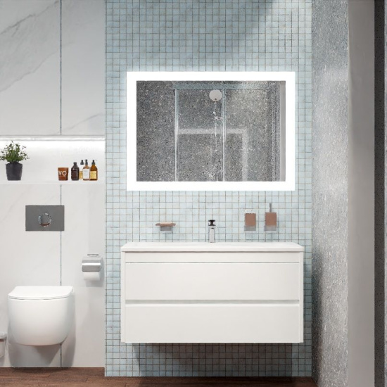 Мебель для ванной Art&Max Family 100 подвесная, Bianco Lucido