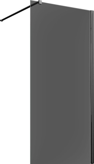 Душевая перегородка Vincea Walk-in VSW-1H120CGB 120 см, профиль матовый чёрный, стекло тонированное