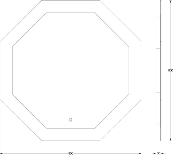 Зеркало Evoform Ledshine BY 2605 80х80