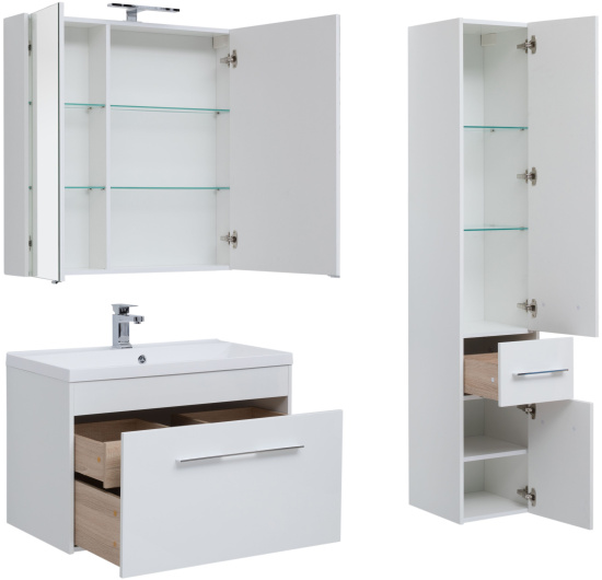 Мебель для ванной Aquanet Августа 90 белая