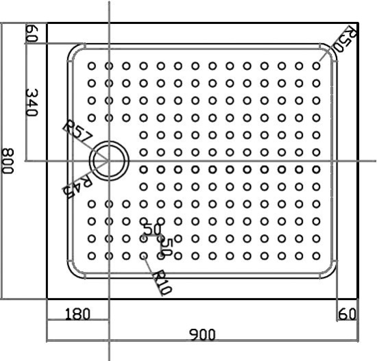 Поддон для душа Cezares Tray прямоугольный 90/80, акриловый