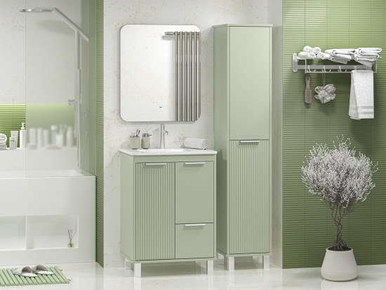 Тумба с раковиной Brevita Risacca Pistachio 60