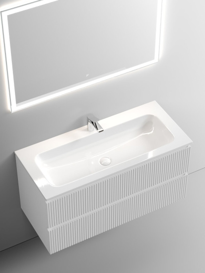 Тумба с раковиной Sancos Snob T 100 Bianco SNT100W, подвесная