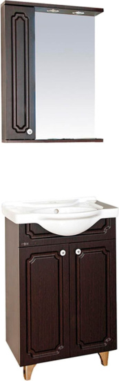 Мебель для ванной Misty Александра 55 прямая, венге