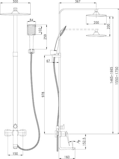 Душевая стойка Lemark Allegro LM5962CW