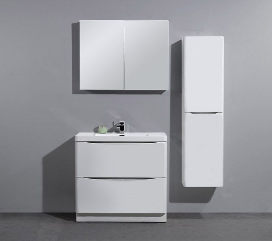 Тумба под раковину BelBagno Ancona-N 100 bianco lucido напольная