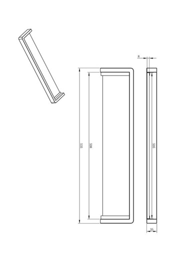 Полка для ванной Altrobagno Aperto 082802 Cr