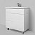 Тумба с раковиной Am.Pm Gem 75 белый глянец, напольная, с 2 ящиками