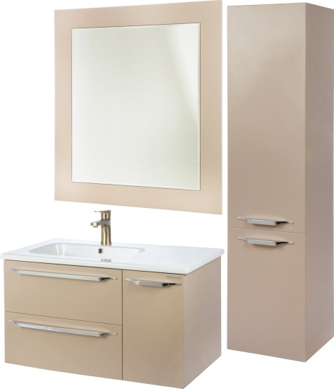 Тумба с раковиной Bellezza Луиджи 90 L, капучино, подвесная