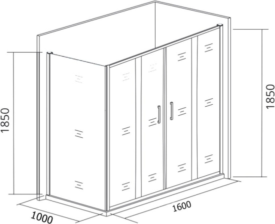 Душевой уголок Good Door Latte WTW-TD+SP-100-C-WE 160х100