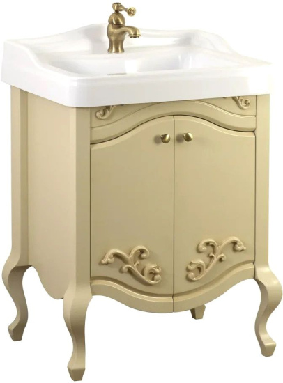 Тумба с раковиной Migliore Impero 60 с дверками, decape sabbia