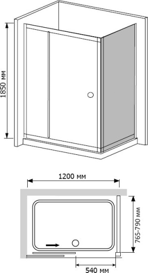 Душевой уголок RGW Classic CL-45 120x80 см шиншилла