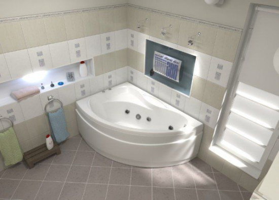 Акриловая ванна Bas Вектра 150 см L с г/м