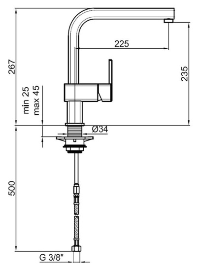 Смеситель для кухни Webert Dado DA920302