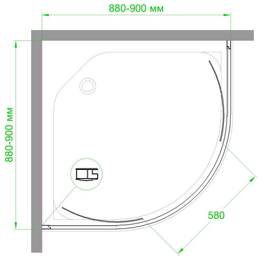 Душевой уголок Royal Bath HKD RB 90 HKD-T 90x90